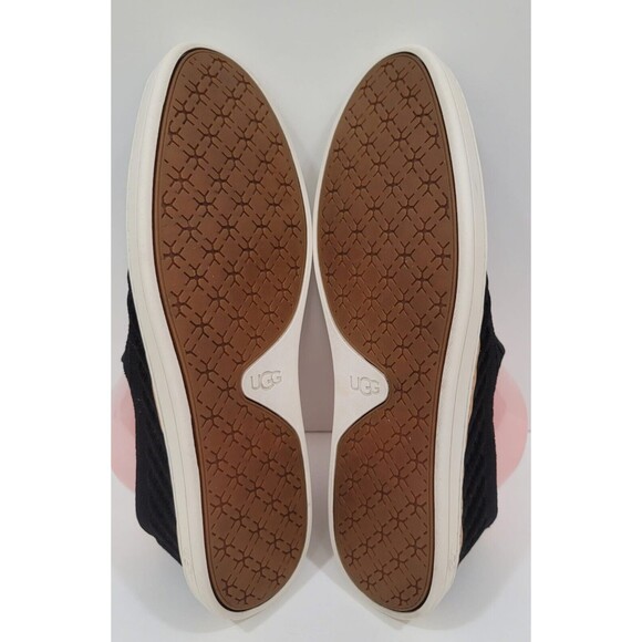 UGG Sammy Chevron Black Flats Knit Casual Comfort Slip On Women Sneaker 8,5 - Picture 9 of 9